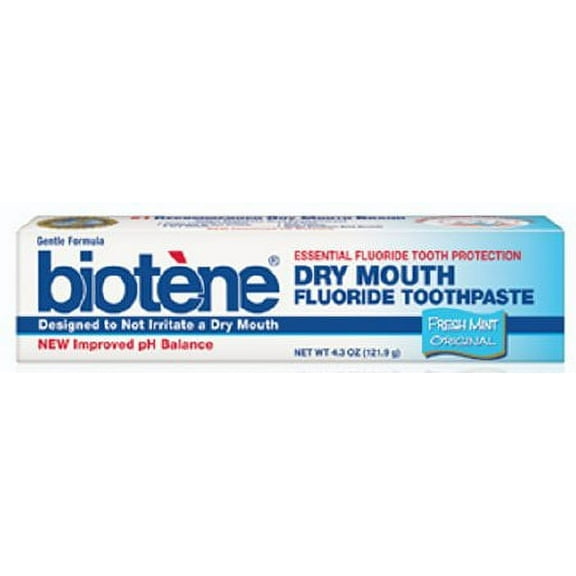 Biotene Fresh Mint Fluoride Toothpaste 4.3 Oz, 2 Pack