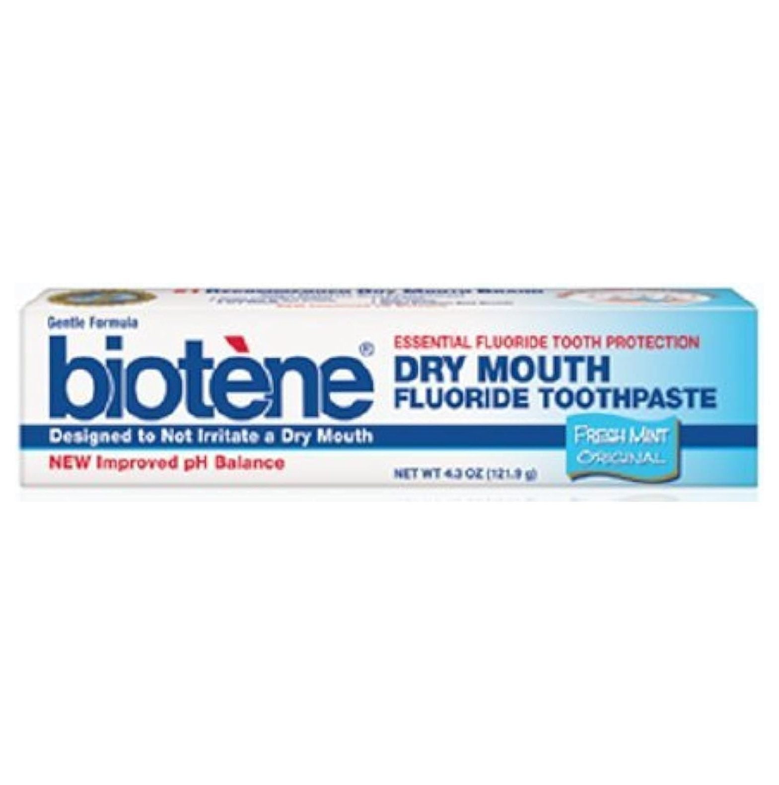 Biotene Dry Mouth Fluoride Toothpaste Mint Original 4.3 Oz. (2 Pack