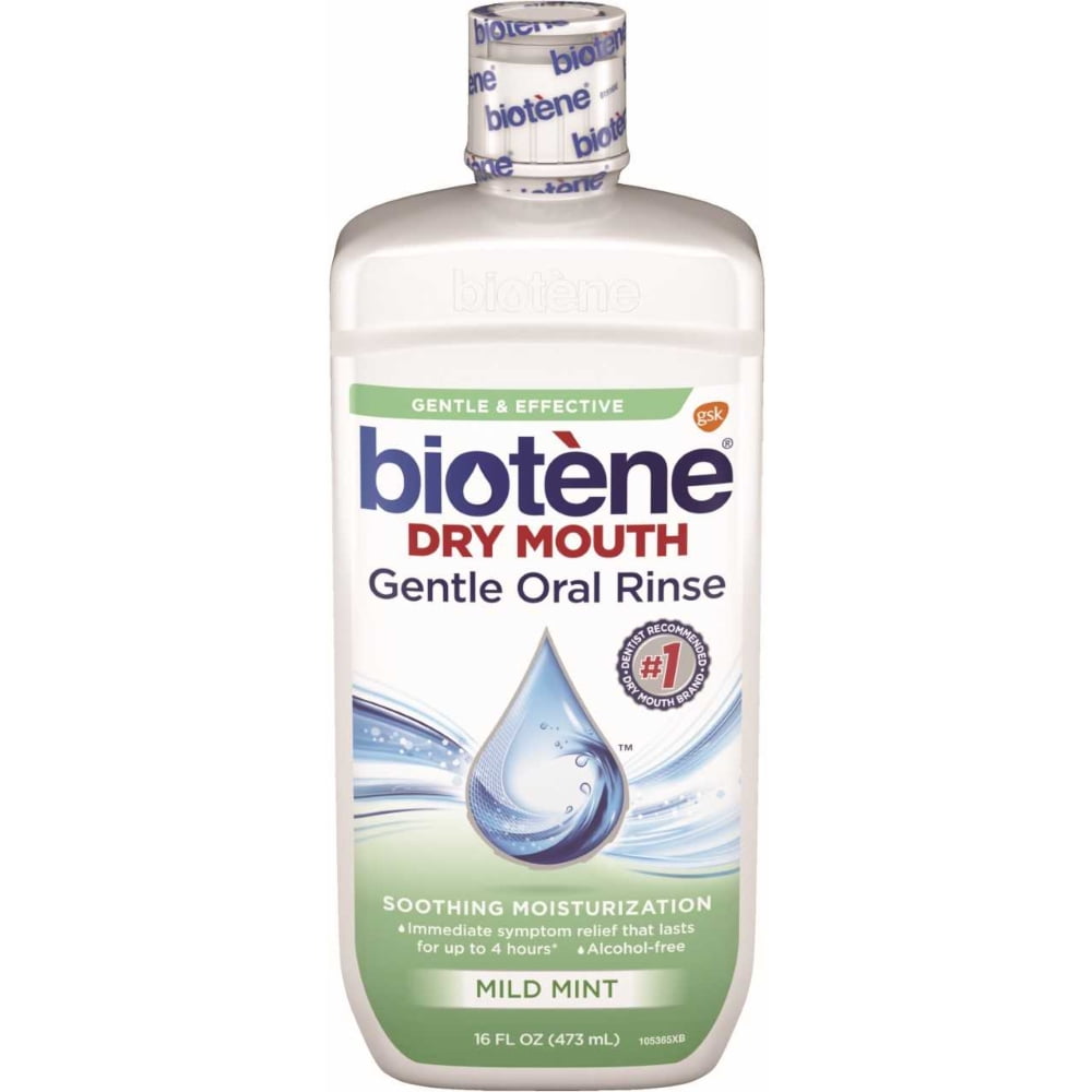 Biotene Dry Mouth Gentle Oral Rinse, Mild Mint, 16 fl oz (1 Pack)
