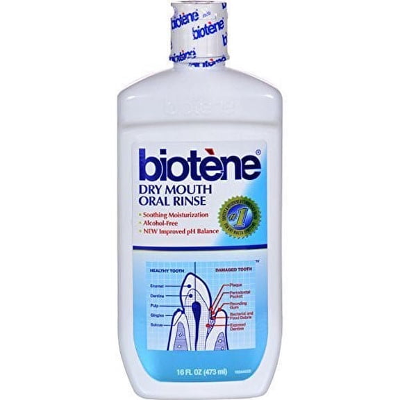 Biotene Dry Mouth Oral Rinse, Fresh Mint 16 oz (Pack of 4)