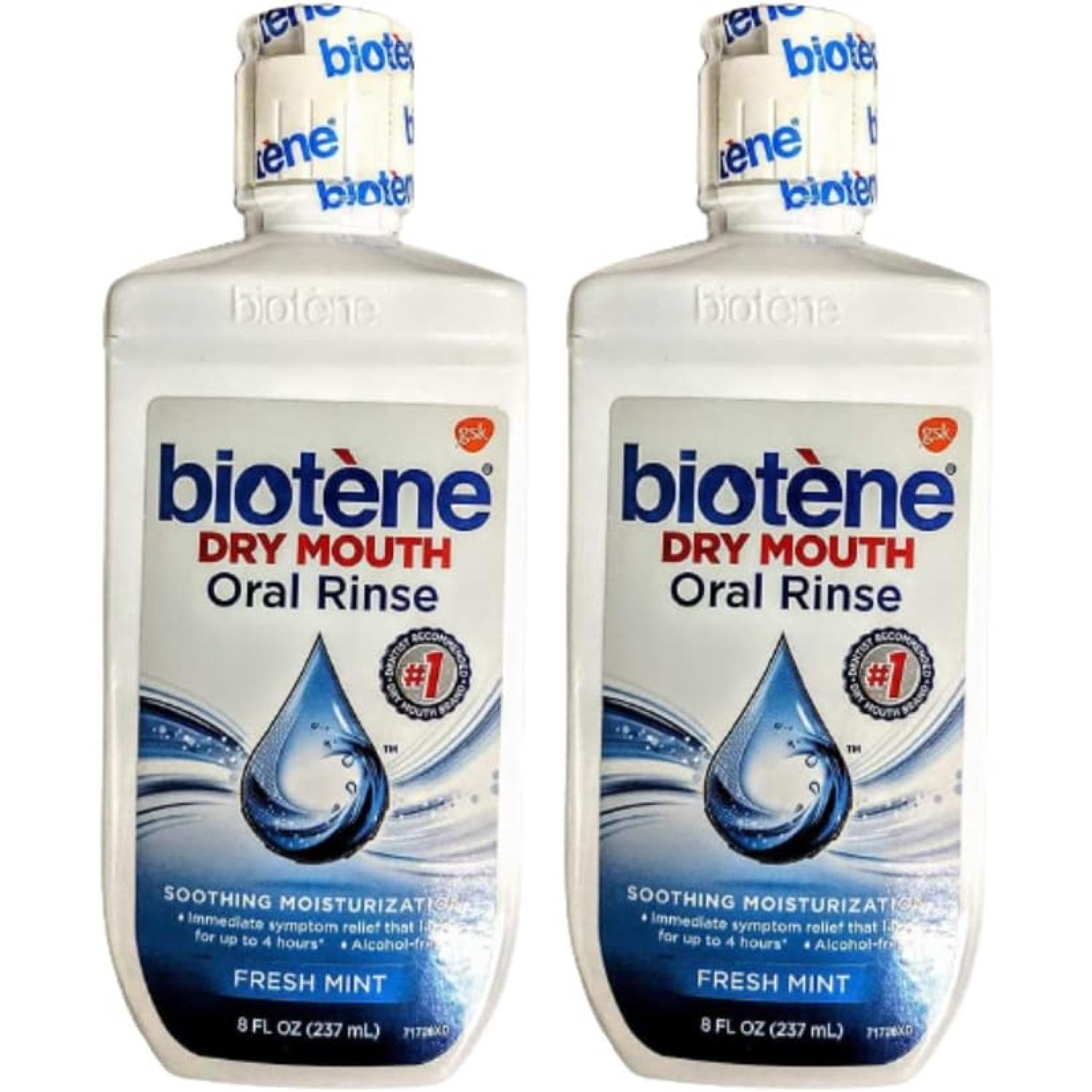 Biotene Dry Mouth Oral Rinse, Fresh Mint 8 oz (Pack of 2)