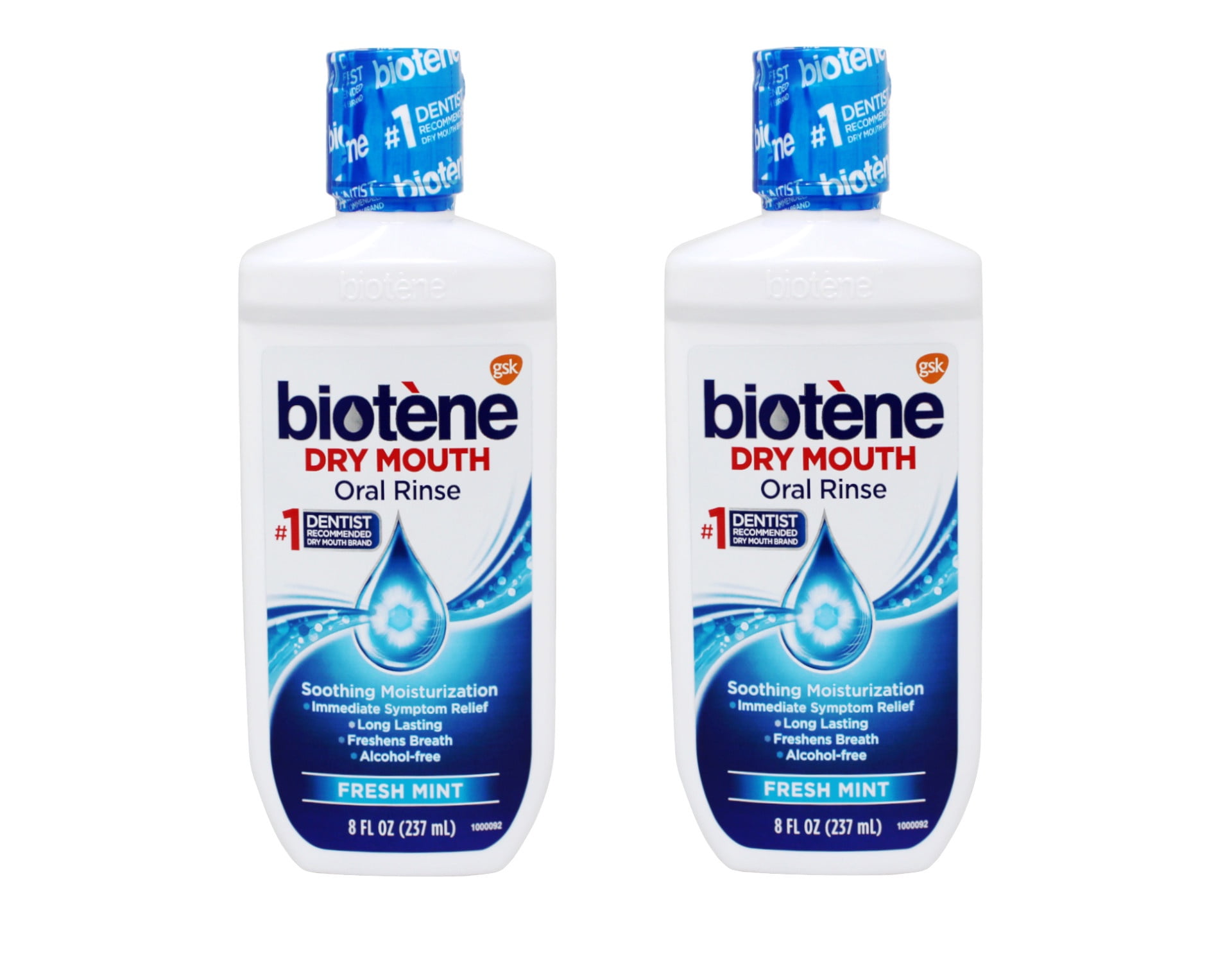 Biotene Dry Mouth Oral Rinse, Fresh Mint 8 oz (Pack of 2)
