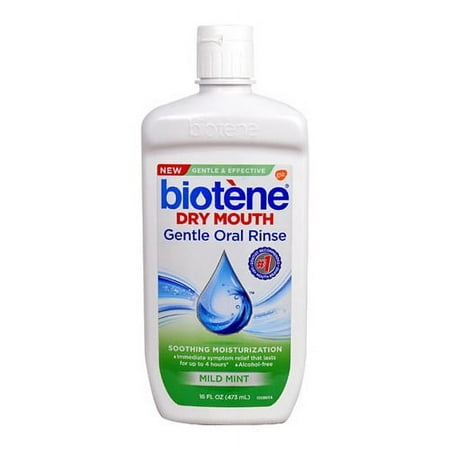Biotene Dry Mouth Wash Gentle Oral Rinse, Mild Mint, 16 Oz, 2 Pack