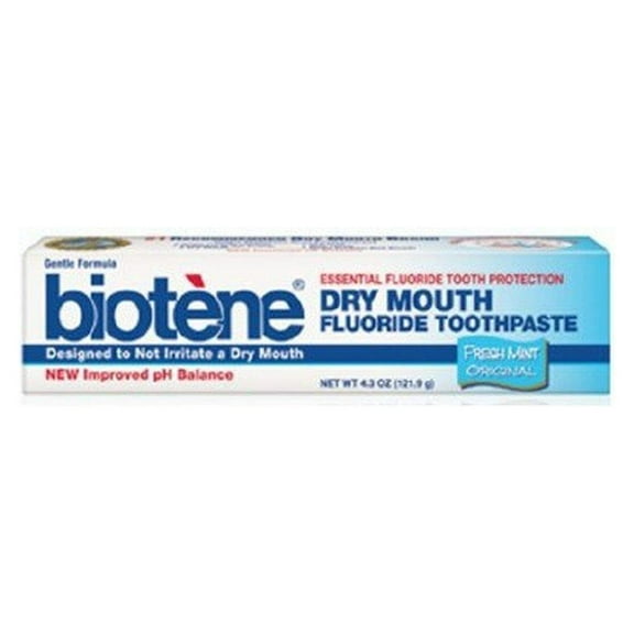 Biotene Fluoride Toothpaste, 4.3 oz Tube, Mint