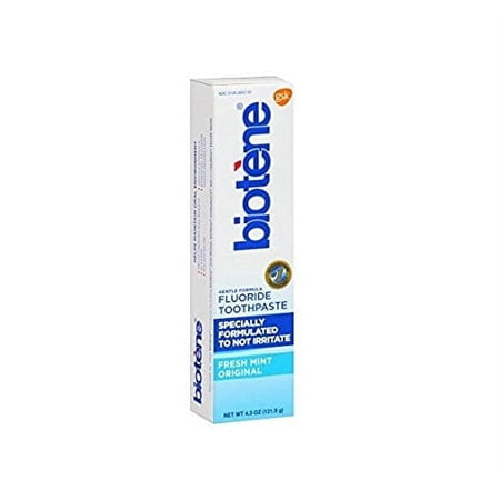 Biotene Fresh Mint Original Fluoride Toothpaste, 4.3 ounce (Pack of 3)