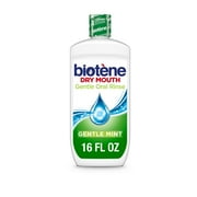 Biotene Gentle Moisturizing Oral Rinse Mouthwash for Dry Mouth, Mint, 16 oz, for Children & Adults