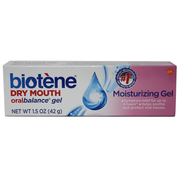 Biotene Oral Balance Moisturizing Gel, Alcohol Free Gel and Dry Mouth Gel, Flavor Free, 1.5 Oz