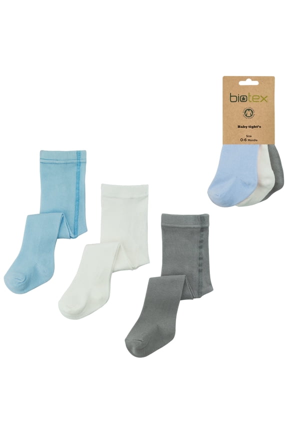 Biotex Organic Cotton Baby Boy Newborn Tights | 3 Pairs | Model: 1001