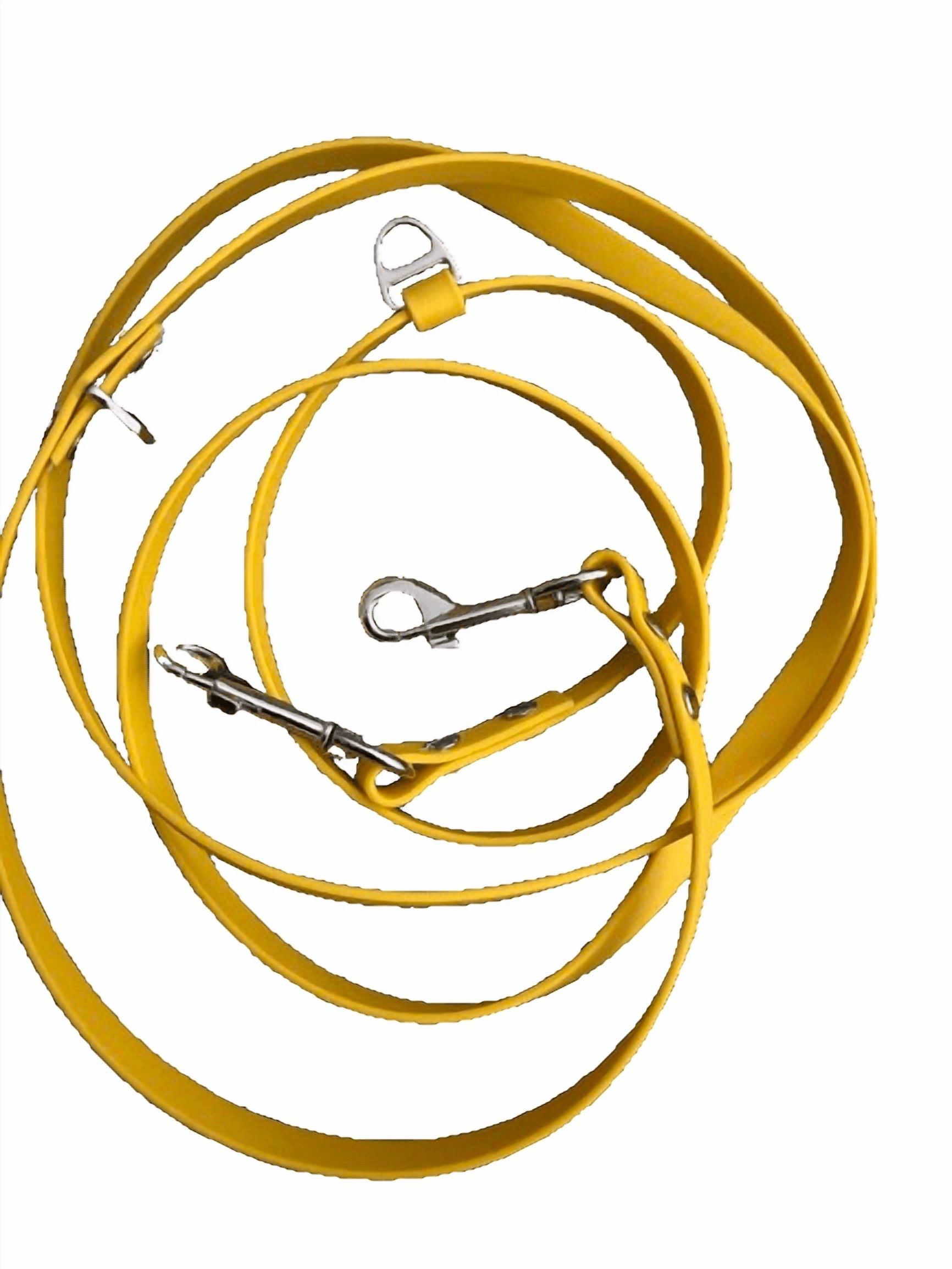 Biothane Handsfree Sunflower Yellow Dog Leash - 1/2" x 6'
