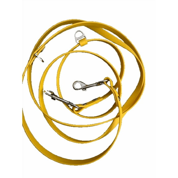 Biothane Handsfree Sunflower Yellow Dog Leash - 1/2" x 6'