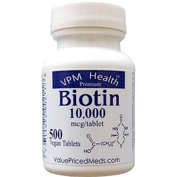 Biotin 500 tablets,10,000 mcg, for hair growth, skin, strong nails, biotin 10mg