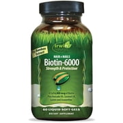 Irwin Naturals Biotin-6000 القوة والحماية 60 كبسولة هلامية