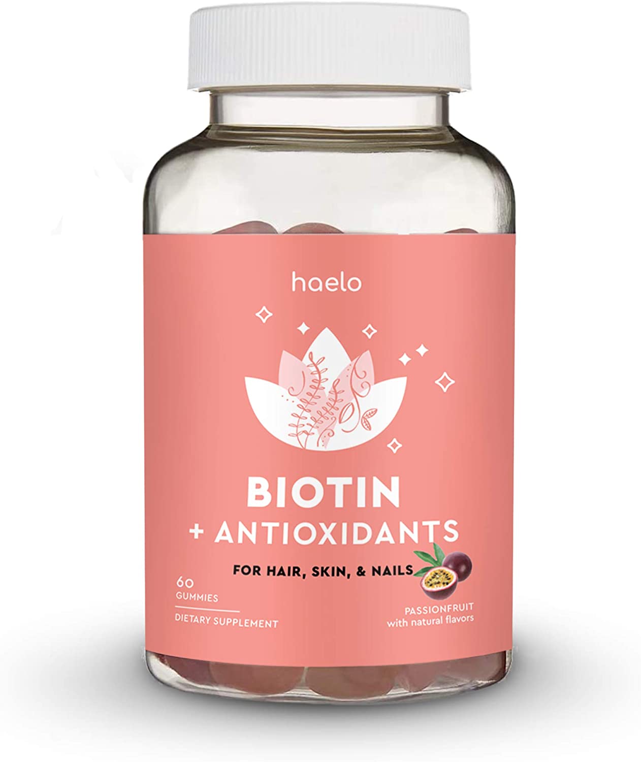 Biotin Gummies with Antioxidants (60 Gummies) Biotin for Healthy Hair, Skin and Nails, Vitamin