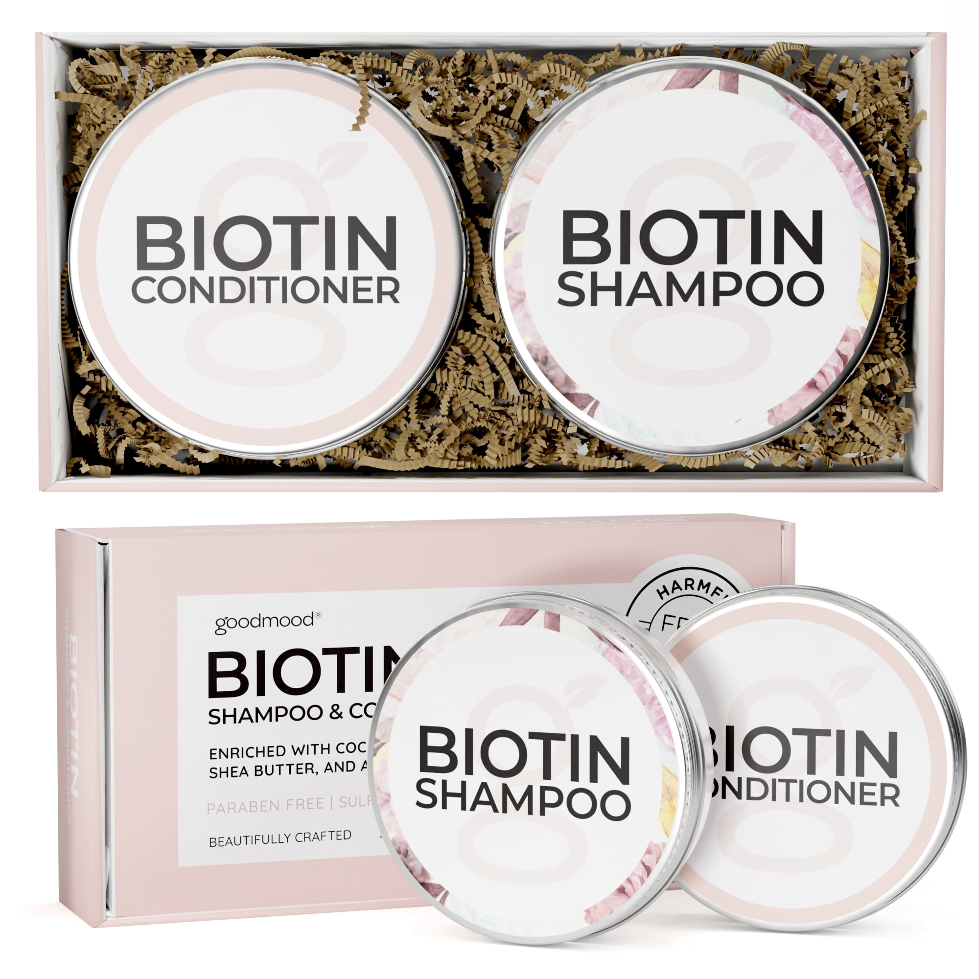 Biotin Shampoo and Conditioner Bars Set, Solid Shampoo and Conditioner