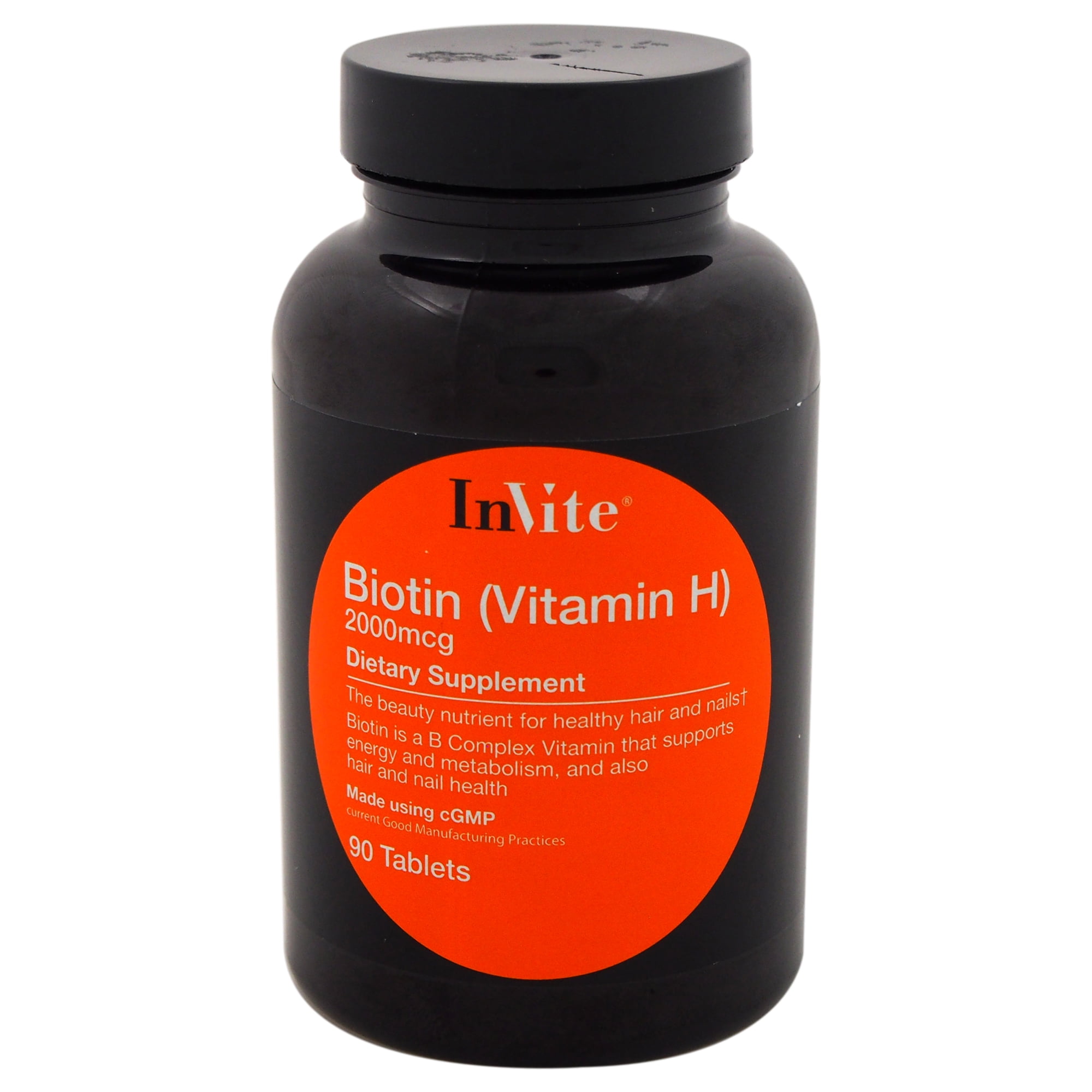Biotin (Vitamin H) 2000mcg Supplement by InVite Health for Unisex 90