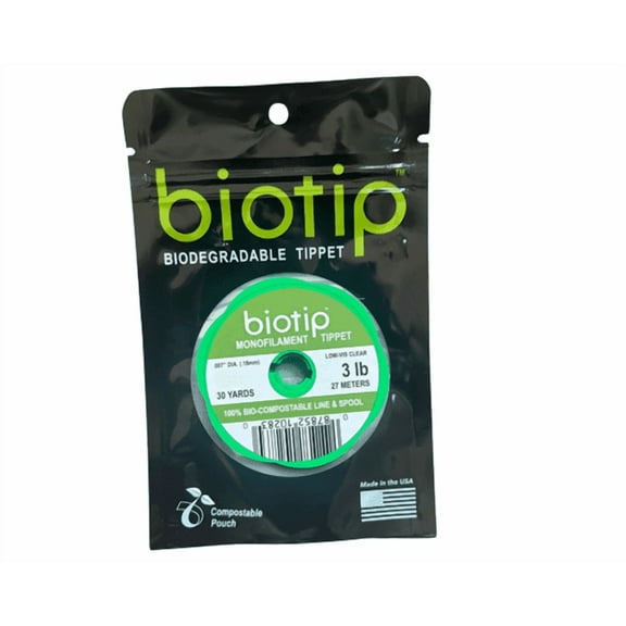 Biotip - Biodegradable Tippet, Low-Visibility Fishing Tippet, Biodegradable Fly Line Tippet