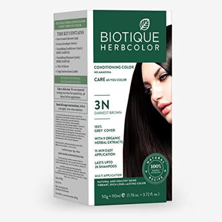 Biotique Bio Herbcolor 3N Darkest Brown, 50 g + 110 ml 