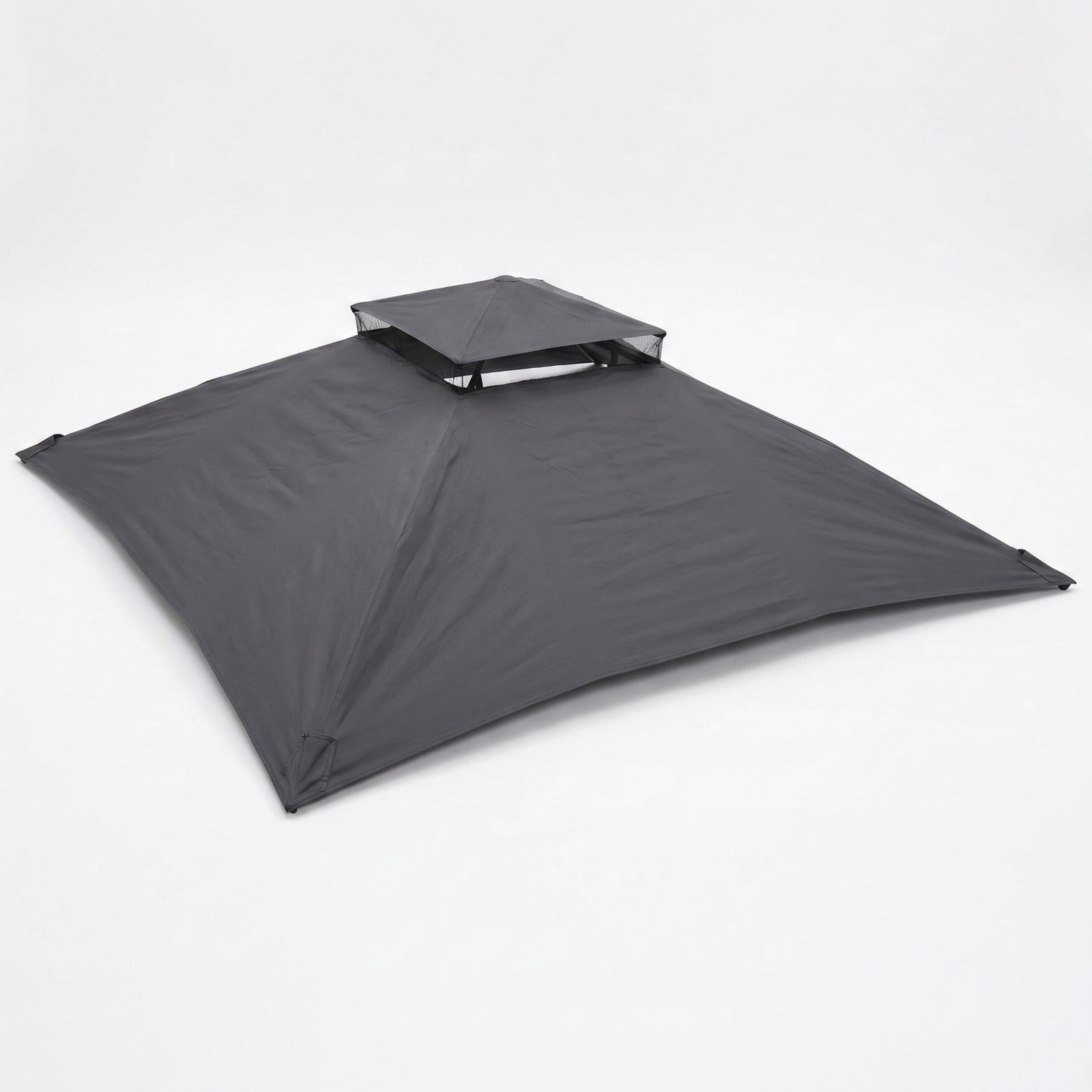 Biotree 10' x 12' Gazebo Replacement Top with Air Vent and Drainage Holes for Outdoor Patio Canopy, Gray