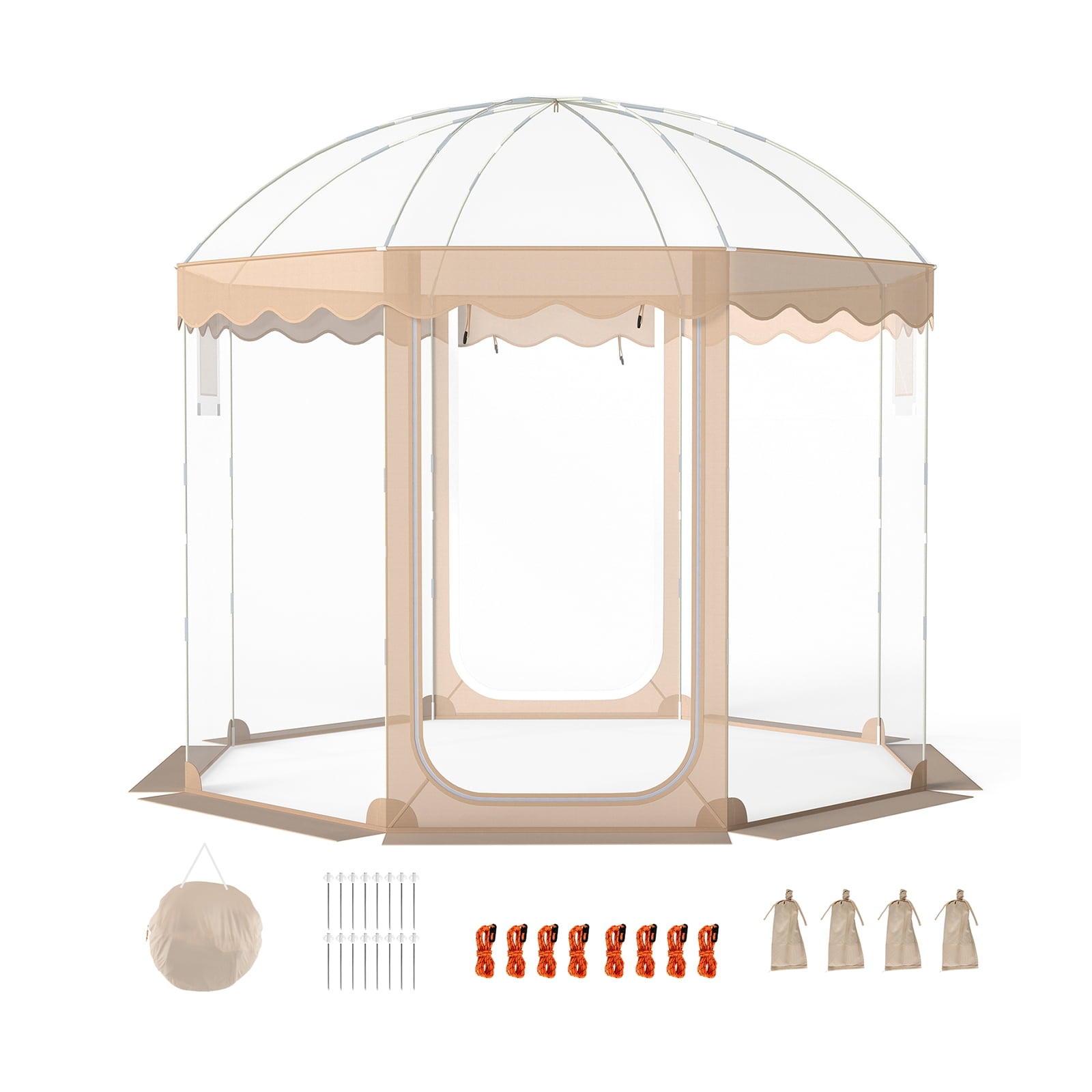Biotree 10x10 FT Pop Up Clear Bubble Tent for 8-10 People with Waterproof Sealed Floor for Sports Events Camping
