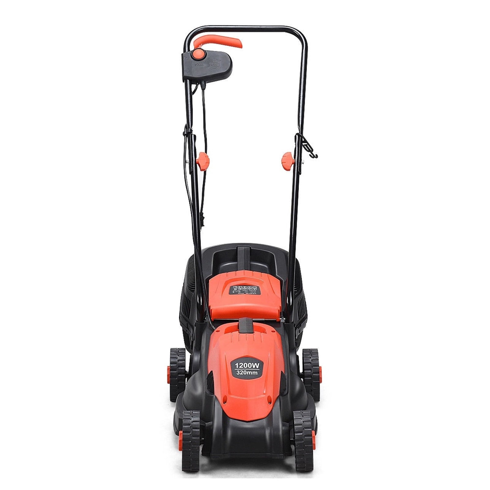 Biotree 13 Inch Electric Push Lawn Corded Mower with Grass Bag-Red Eco-Friendly Yard Lawn Care Garden