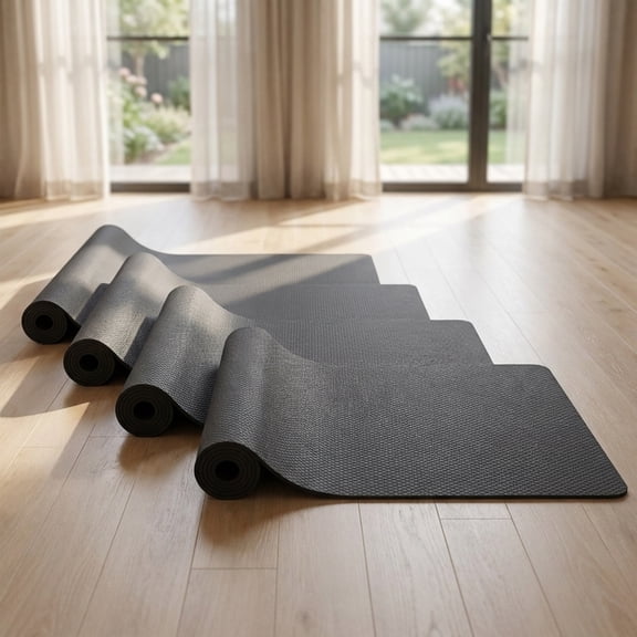 Biotree 15.5 x 7.7 FT Garage Floor Mat 7mm Thickened PE Mechanic Pad Pack of 4 - Black