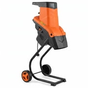 Biotree 15-Amp Electric Wood Chipper Shredder Mulcher with 1.8-Inch Max Cutting Diameter, 211 Reduction, 13.2-Gallon Collection Bag and Push Paddle for Yard, Orange