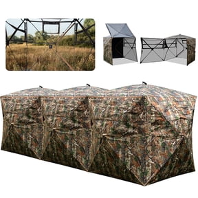 Biotree 2-6 Person Portable Pop Up Hunting Blind with Storage Pockets for Ground Deer Turkey Hunting