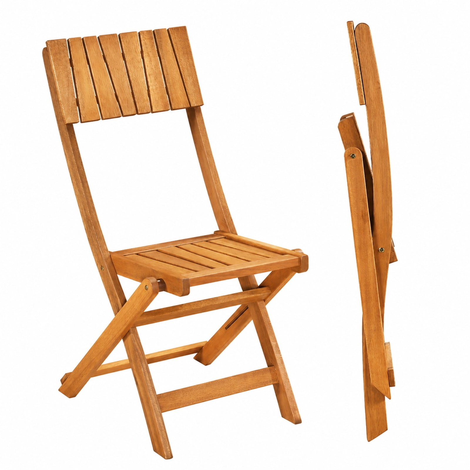 Biotree 2 Pack Folding Chair 34" x 24" for Patio Camping Dining Portable Folding Seat for Outdoor, Brown