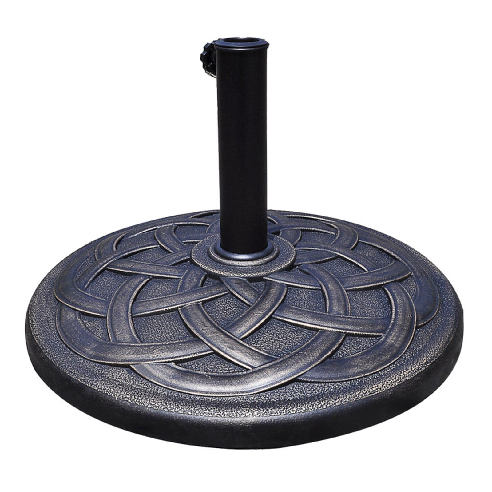 Biotree 22 Inch Heavy Duty Round Umbrella Base Stand Bronze - Heavy Duty Outdoor Patio Stand for Market and Offset Umbrellas