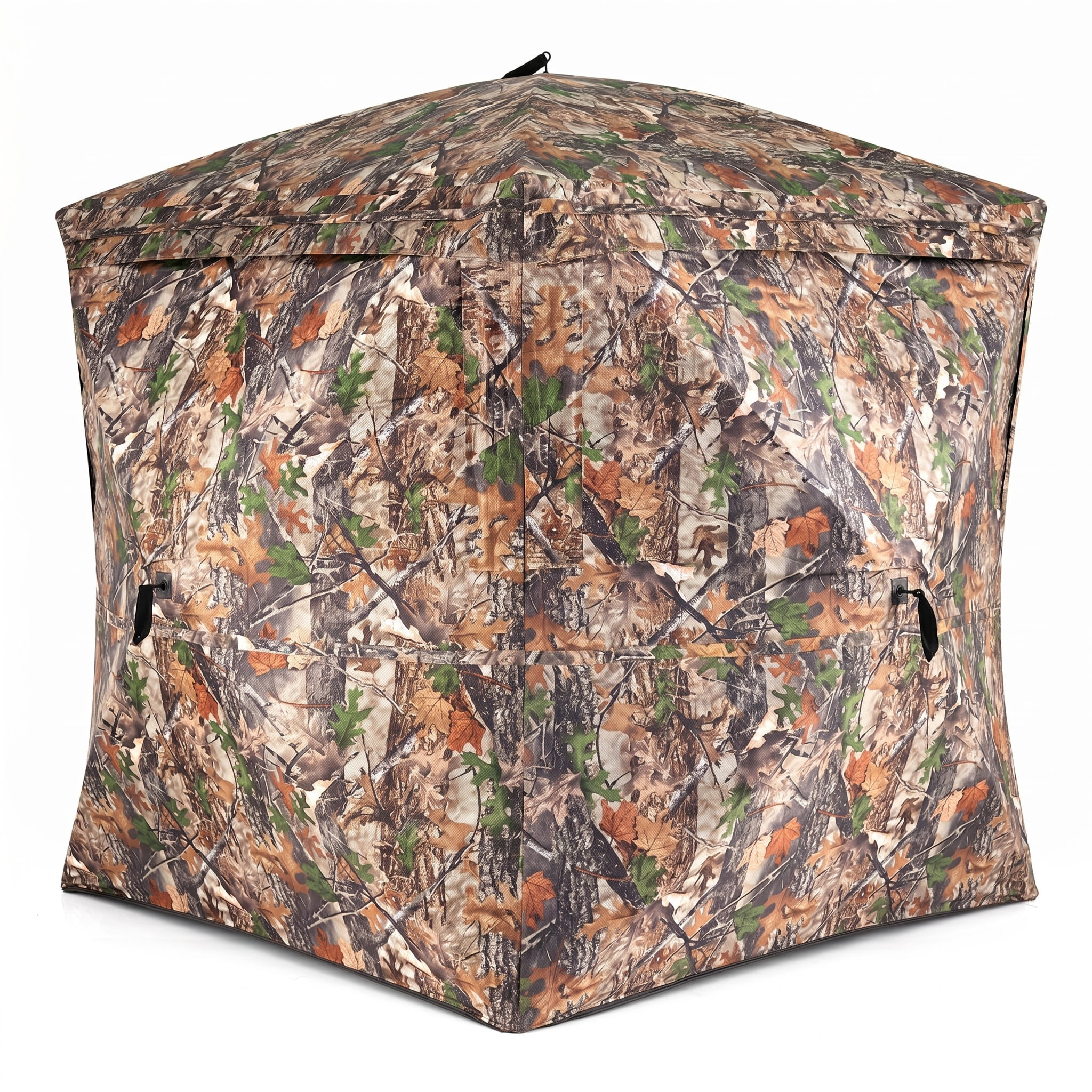 Biotree 270 Degree See Through Hunting Blind Tent with Silent Magnetic Door Pop Up Ground Blind for Deer Turkey, Camouflage