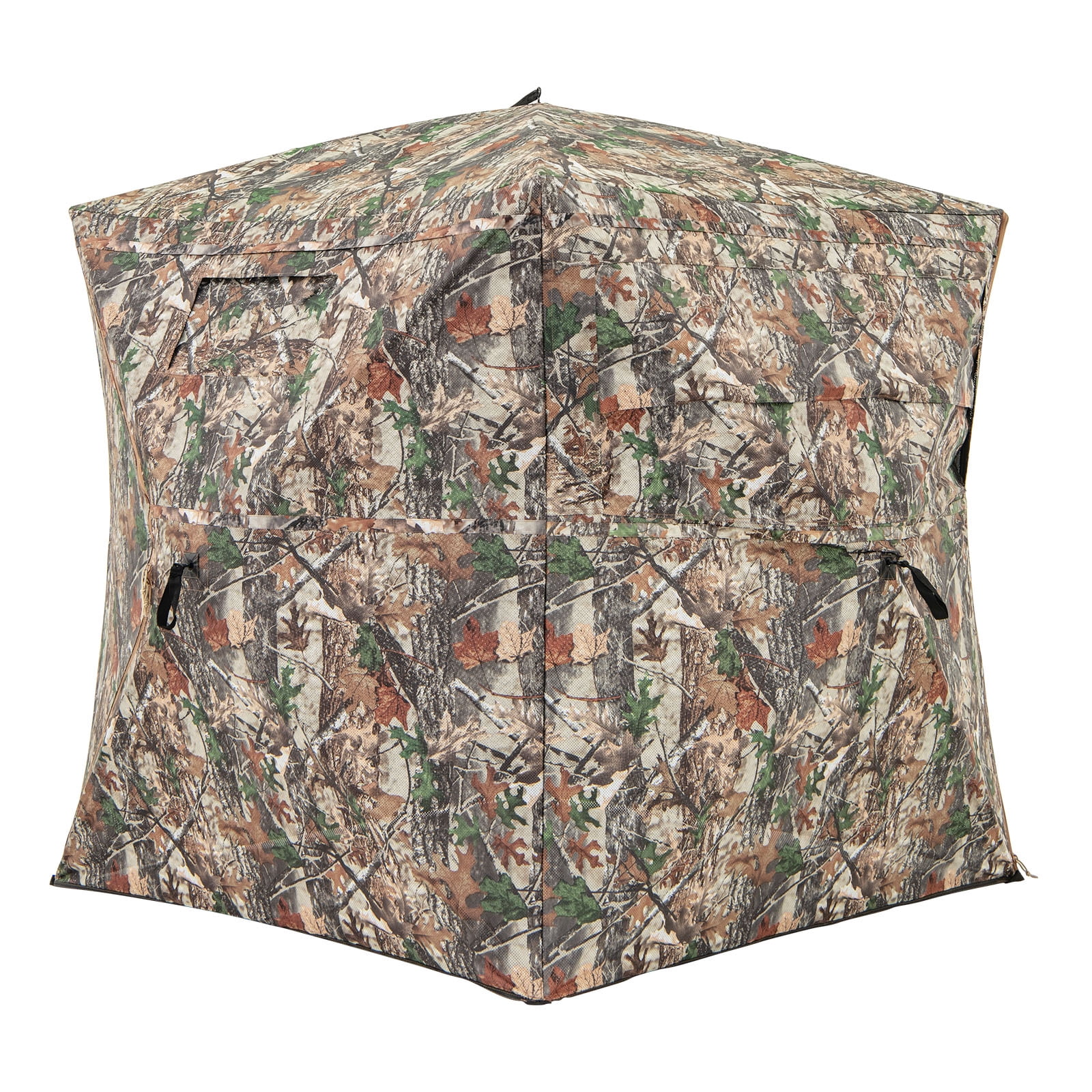 Biotree 360 Degree One Way See Through Hunting Blind Ground Blind with Portable Carrying Bag Pop Up Deer Turkey Blind, Camouflage
