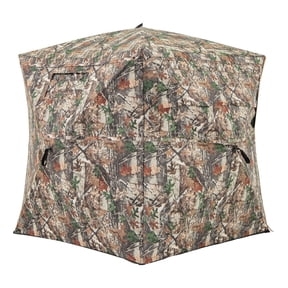 Biotree 360 Degree One Way See Through Hunting Blind Ground Blind with Portable Carrying Bag Pop Up Deer Turkey Blind, Camouflage