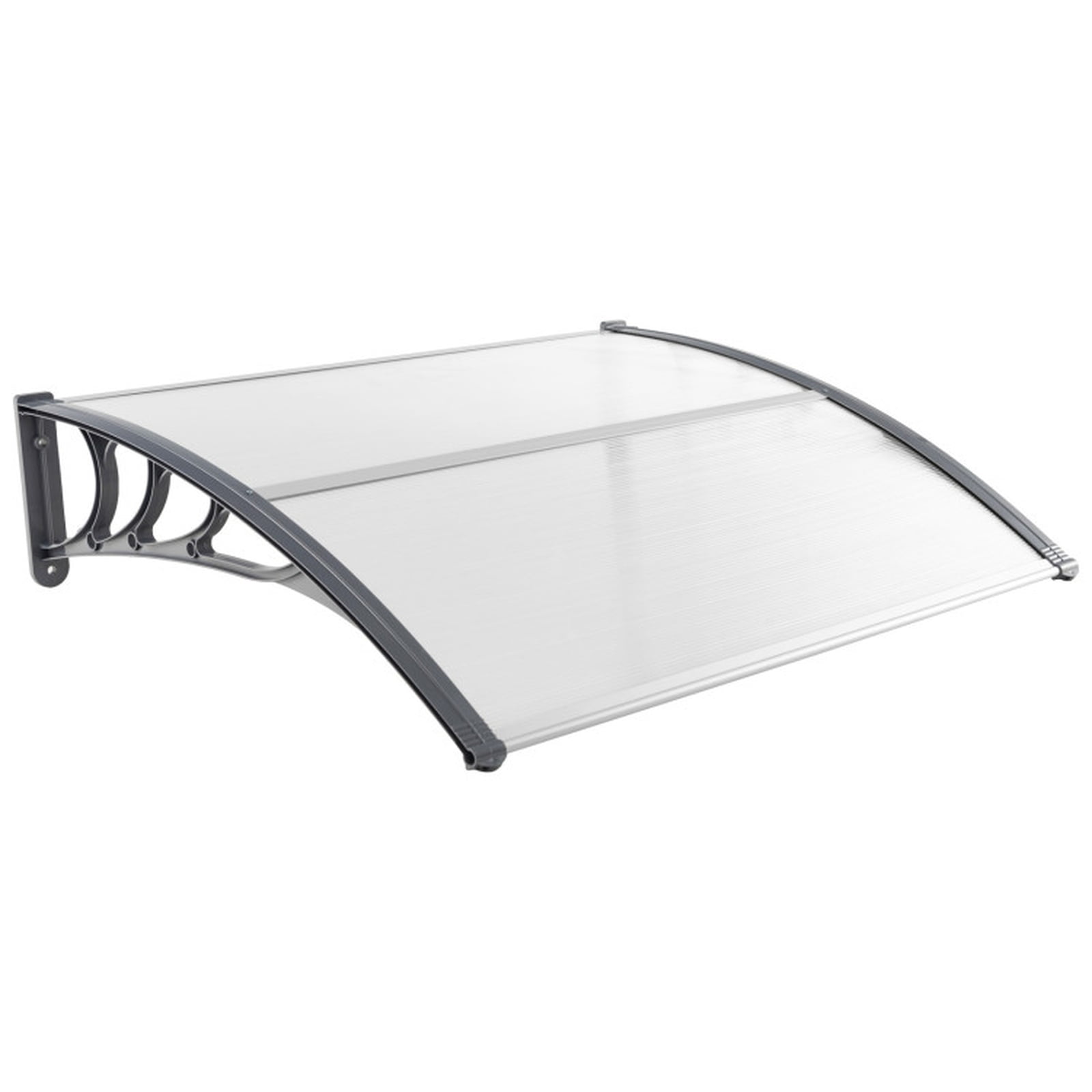 Biotree 48 x 40 Inch Outdoor Front Door Window Awning Door Canopy Exterior for Patio Deck Door Window Sun Rain Protection, Gray
