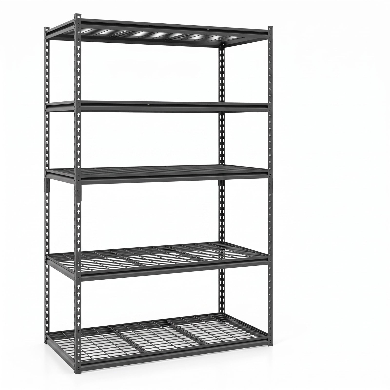 Biotree 5-Tier Metal Shelving Unit 2000 lbs Capacity with Adjustable Wire Shelves for Garage Warehouse, Black
