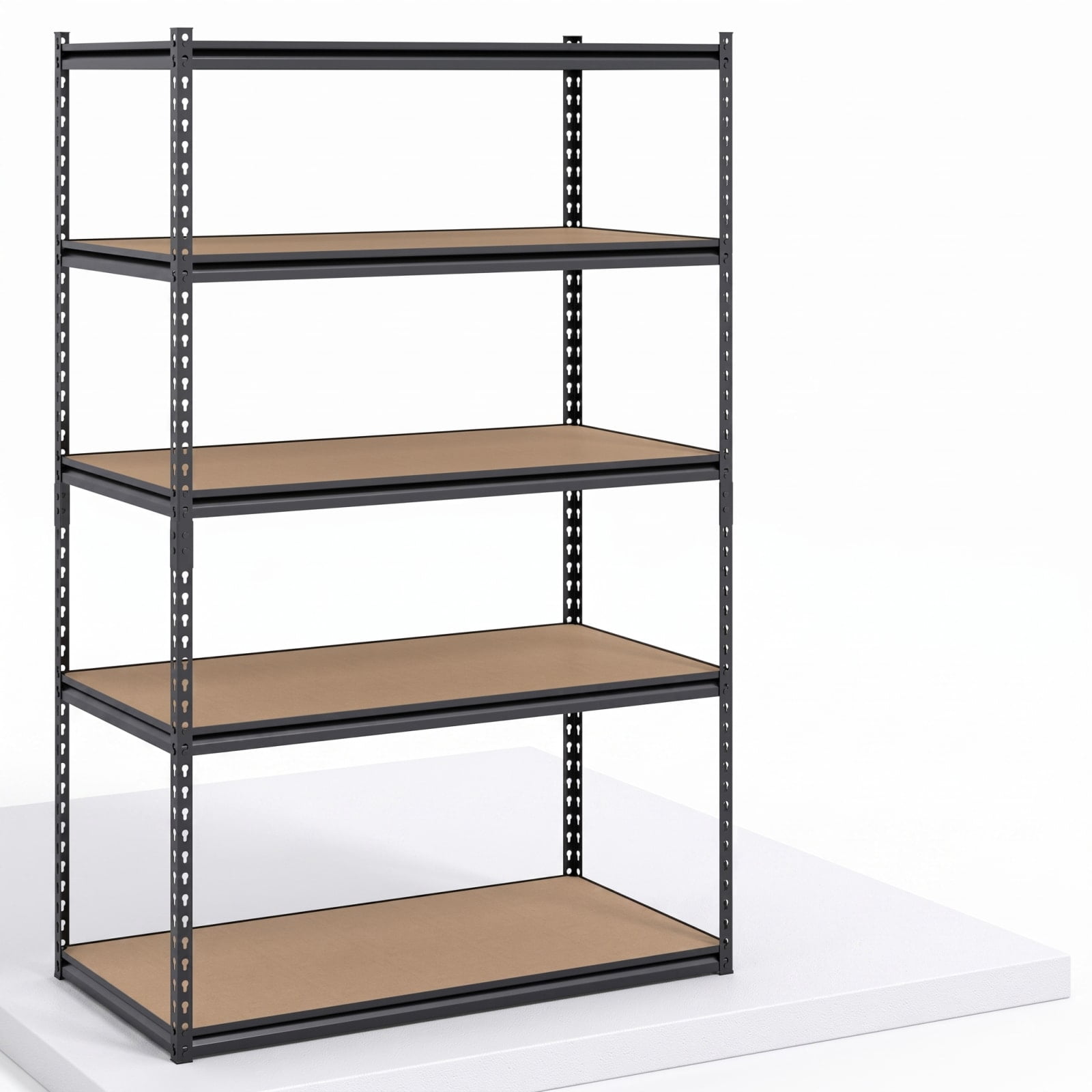 Biotree 5-Tier Metal Shelving Unit 2200 lbs Capacity with Adjustable Shelves 30" × 12" × 60" for Garage Warehouse Basement, Black