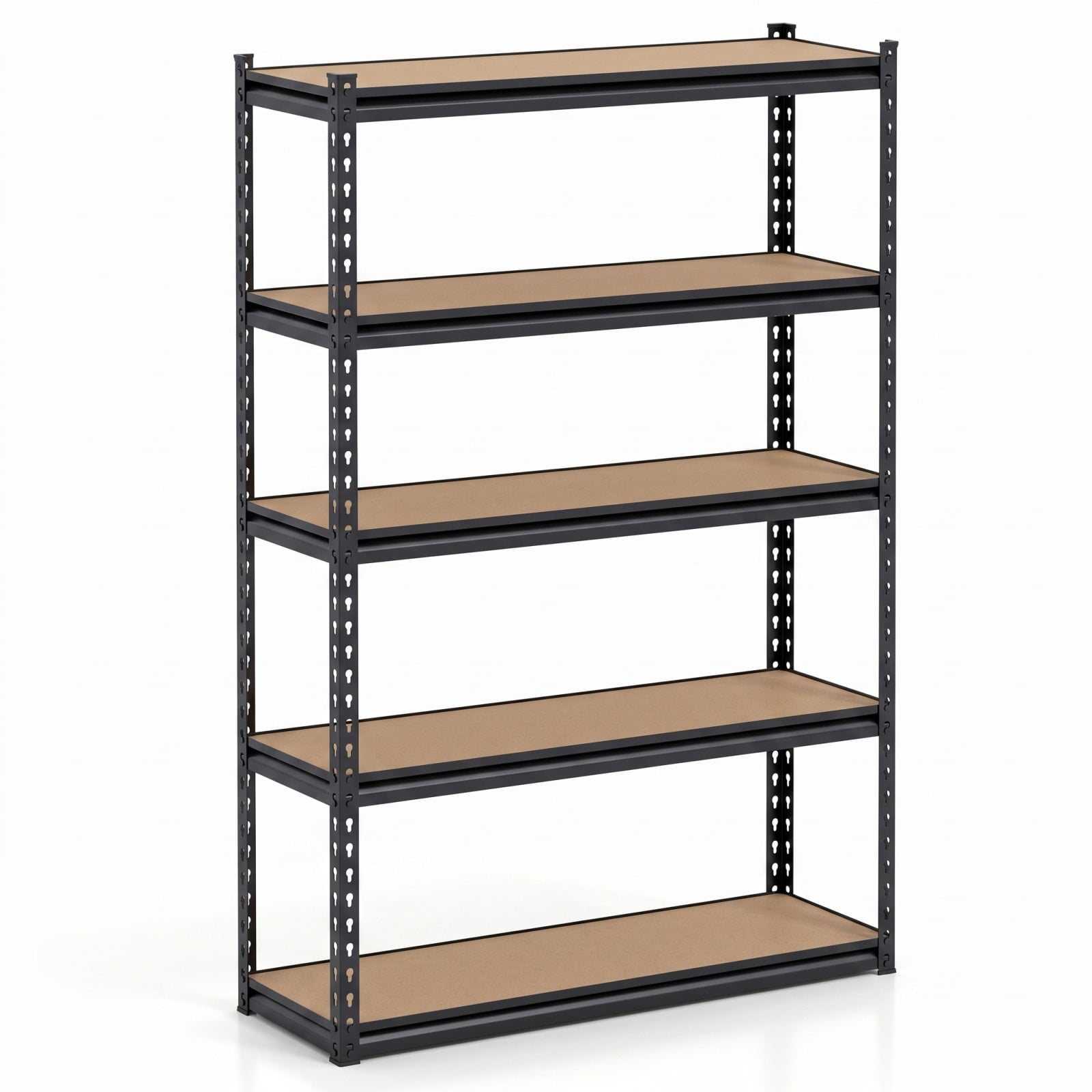 Biotree 5-Tier Metal Shelving Unit 2200 lbs Capacity with Adjustable Shelves 30" × 12" × 60" for Garage Warehouse, Black