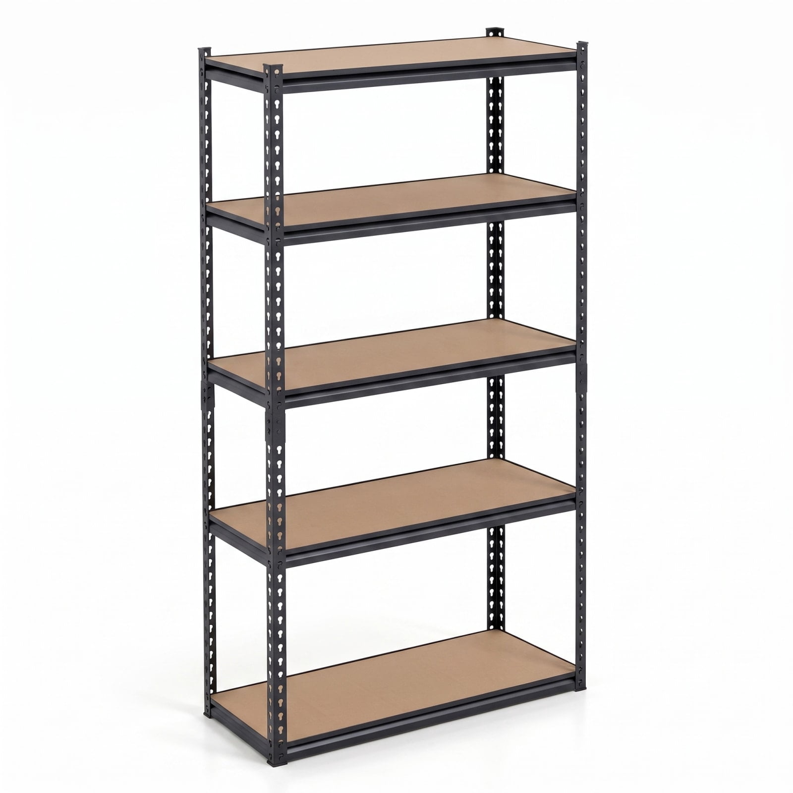 Biotree 5-Tier Metal Shelving Unit 2200 lbs Capacity with Adjustable Shelves 36" × 18" × 72" for Garage Warehouse, Black