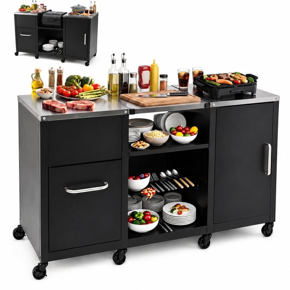 Tabling Outside Outdoor Cook Station for Patio Grilling