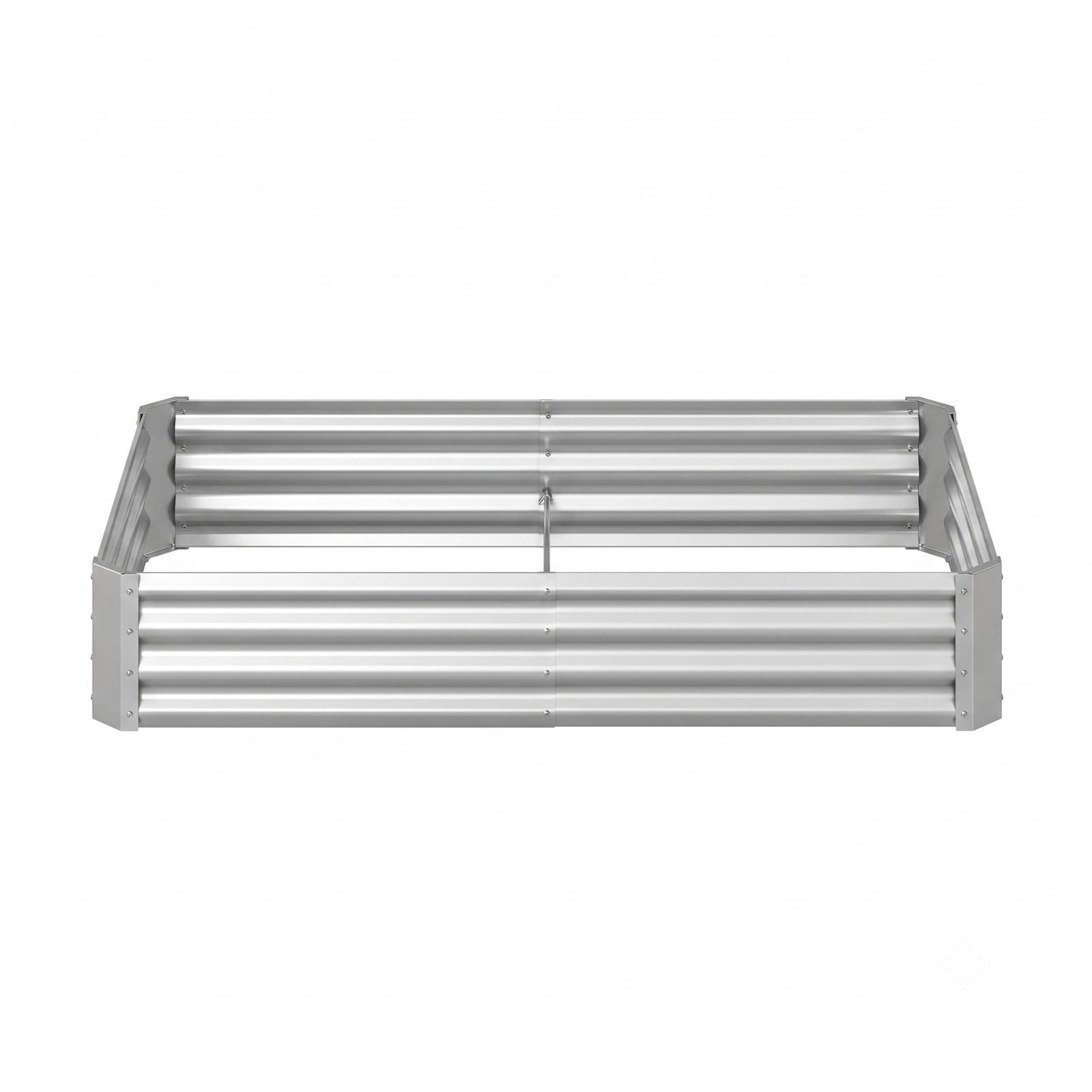 Biotree 6 x 3 x 1 FT Galvanized Raised Garden Bed, Metal Planter Box with Open-Ended Base for Vegetables Flowers Herbs, Outdoor Elevated Garden Kit, Silver
