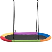 Redsmile 60 Inch Saucer Surf Outdoor Adjustable Swing Set-Colorful Multicolor - Outdoor Backyard Tree Swing for Kids and Adults