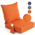 thumbnail image 1 of Biotree Outdoor Seat Cushions for Chairs,Waterproof Fade-Resistant Patio Furniture Replacement Cushions with Removable Cover,Orange, 1 of 9