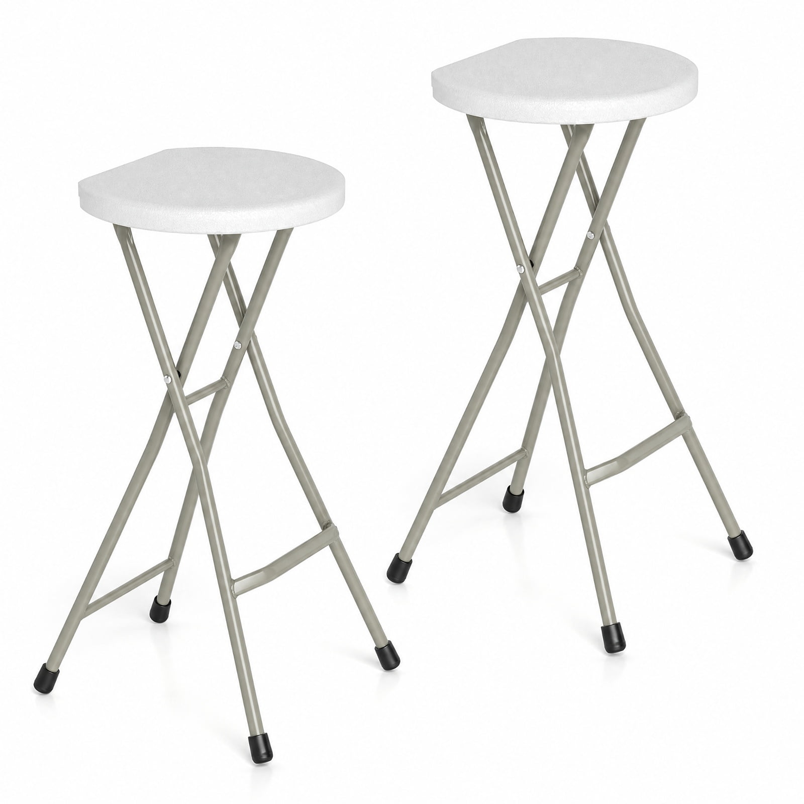 Biotree Set of 2 28 Inch Folding Chair 28" x 15.5" for Patio Camping Dining Portable Folding Seat for Outdoor, White