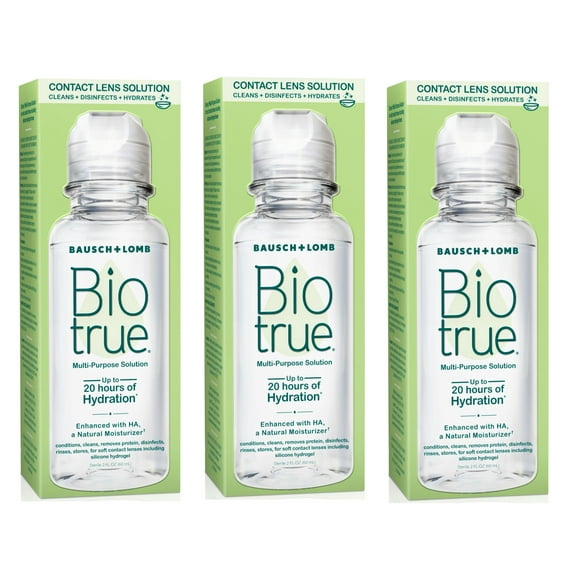 Biotrue Multi-Purpose Contact Lens Solutionfrom Bausch + Lomb2 fl oz (60 mL) Bottle (Pack of 3)