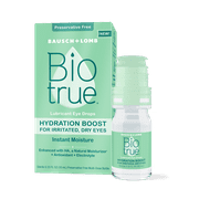 Biotrue Hydration Boost Eye Drops Multi-Dose for Irritated and Dry Eyes, Preservative Free, 10 mL