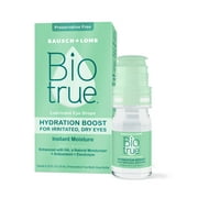 Biotrue Hydration Boost Preservative Free Eye Drops For Dry Eyes and Lubricant, 10 mL