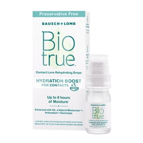 Biotrue Hydration Boost Preservative-Free Rewetting Drops for Contact Lenses by Bausch + Lomb, 0.33 fl oz