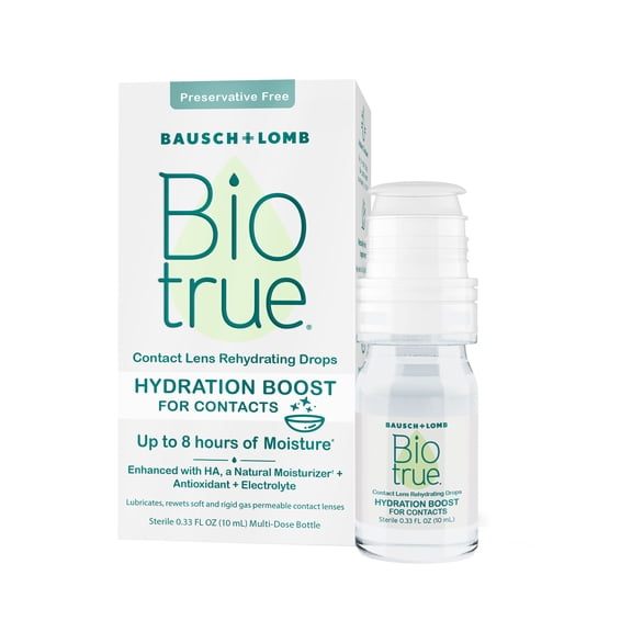 Biotrue Hydration Boost Rewetting Eye Drops For Contact Lens Preservative Free, 10 mL