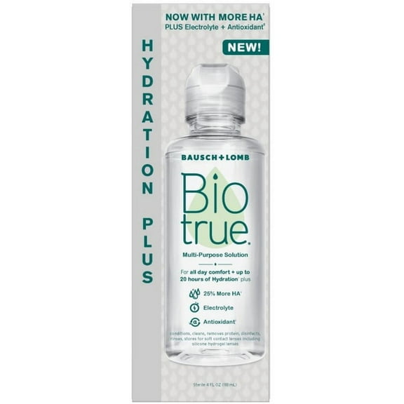 Biotrue Hydration Plus Multi-Purpose Contact Lens Solution, 4oz