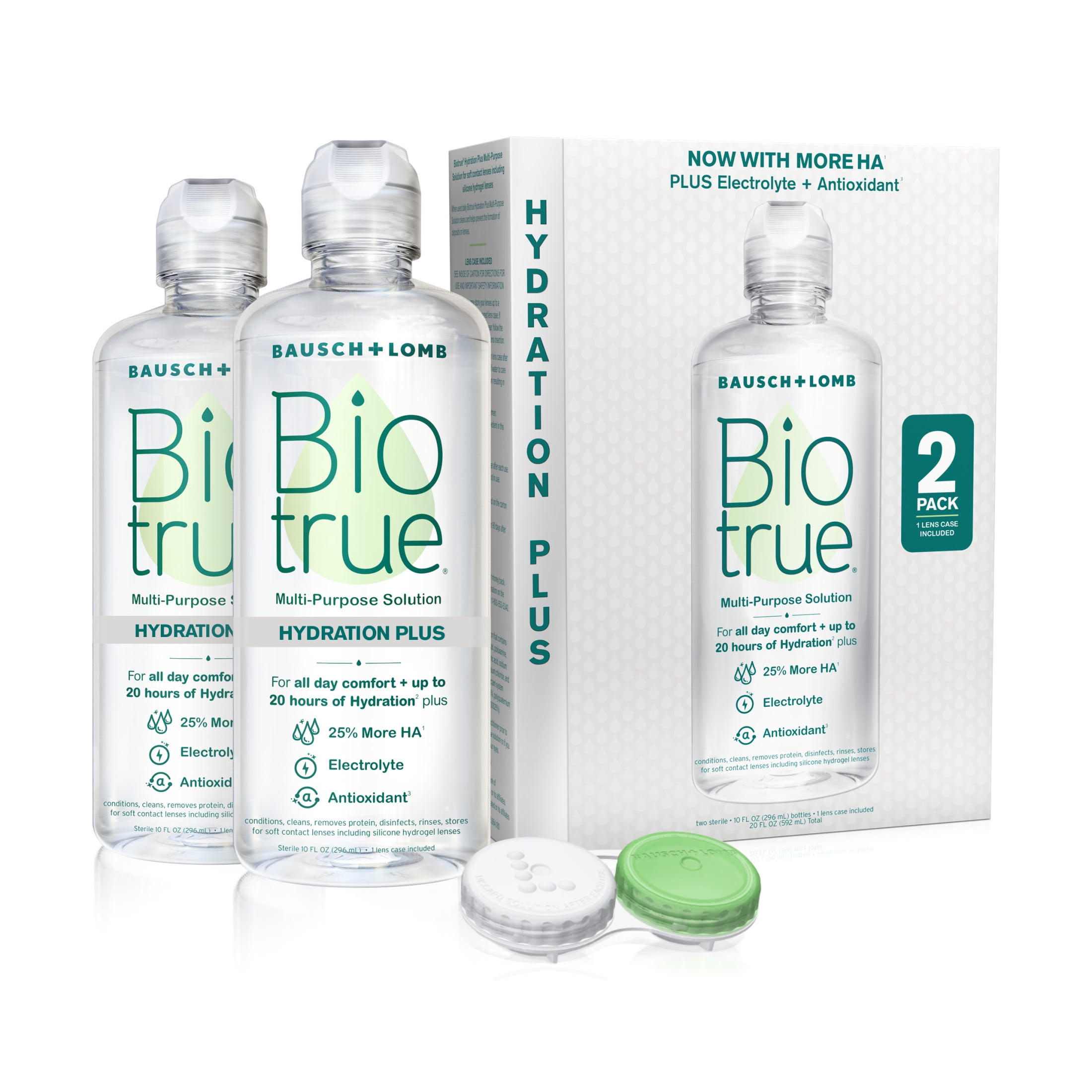 Biotrue Hydration Plus Multi-Purpose Contact Lens Solution for Hydrating Dry Contacts by Bausch + Lomb, 20 fl oz