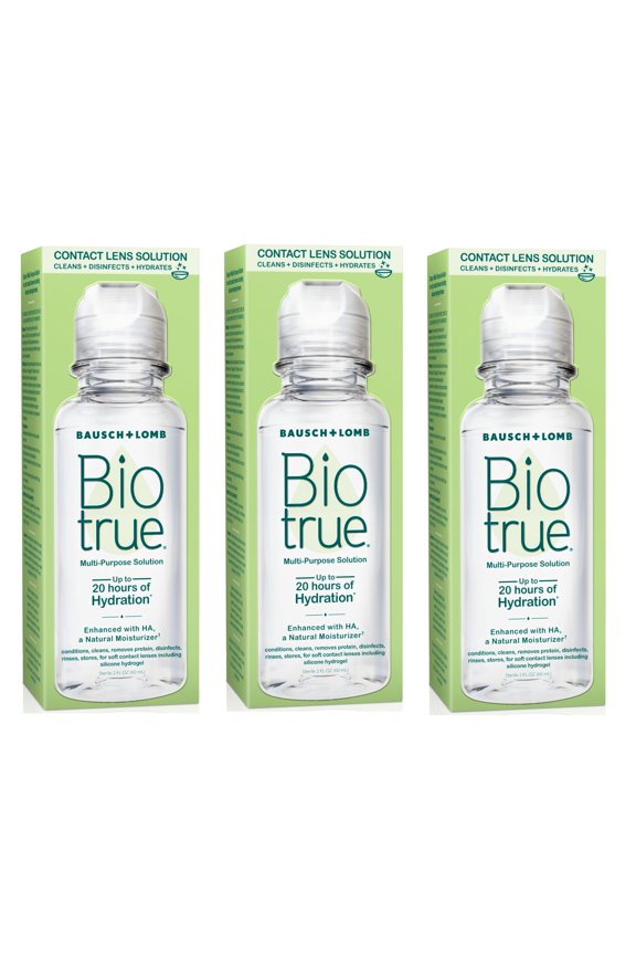 Biotrue Multi-Purpose Contact Lens Solutionfrom Bausch + Lomb2 fl oz (60 mL) Bottle, - 3 Pack